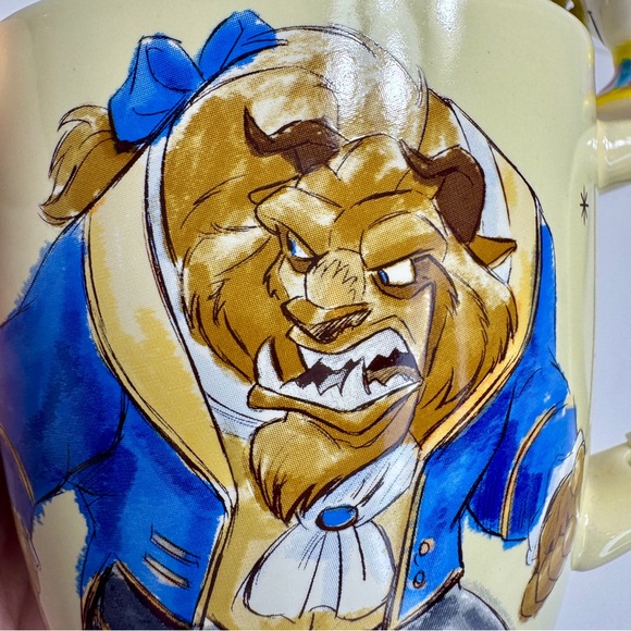 NWT. Disney Beauty and the Beast Belle, Beast, and Chip Mug with Stirrer - Picture 13 of 14
